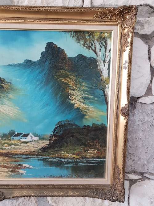 Extra Large R Hartman oil painting in beautiful Ornate frame!!