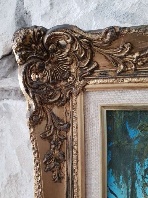 Extra Large R Hartman oil painting in beautiful Ornate frame!!