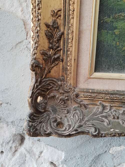 Extra Large R Hartman oil painting in beautiful Ornate frame!!
