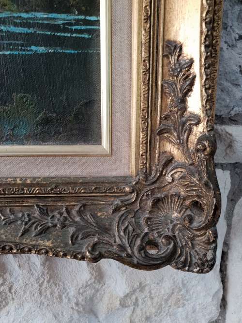 Extra Large R Hartman oil painting in beautiful Ornate frame!!
