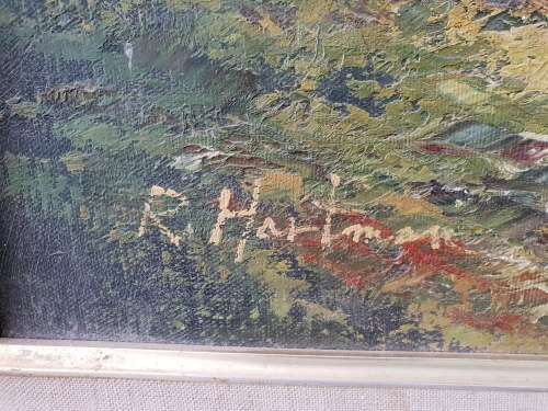Extra Large R Hartman oil painting in beautiful Ornate frame!!