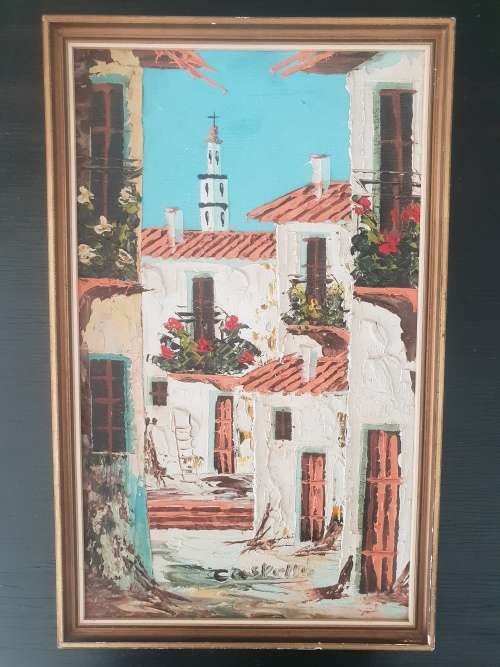 Homer Costello (Circa 1892 -1977) Palette Knife oil painting.