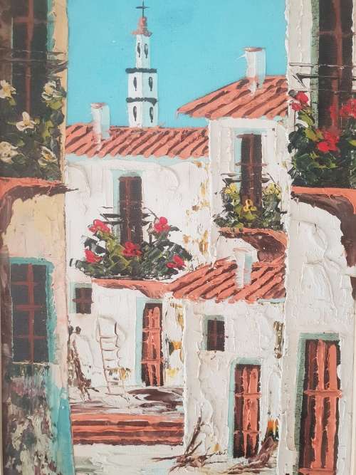 Homer Costello (Circa 1892 -1977) Palette Knife oil painting.