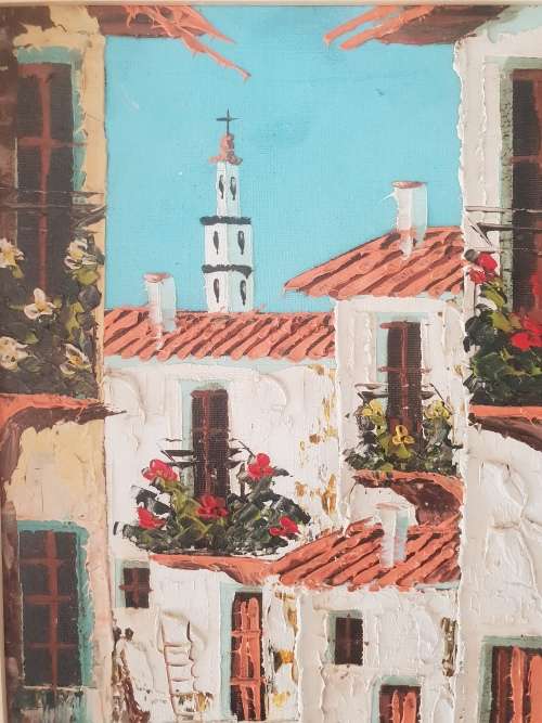 Homer Costello (Circa 1892 -1977) Palette Knife oil painting.