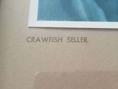 Signed!! Vladimir Tretchikoff Crawfish Seller Print with Signature in pencil!! Crazy R1