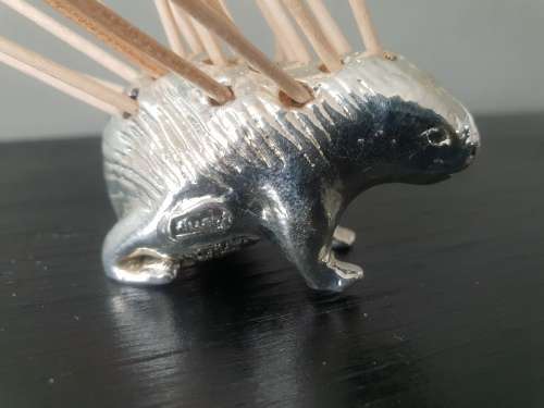 Sterling Silver Afrisilver Porcupine toothpic holder!!