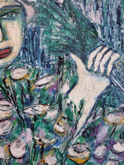 Stunning Large work on paper!! Signed!