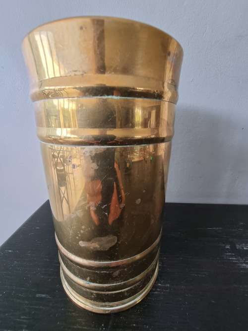 Solid Brass Lustre Ware, Hand made Cape Town, Large Vase