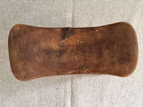 African Tribal Carved Wood Headrest