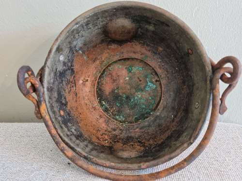 Antique Copper Jam Pot!!