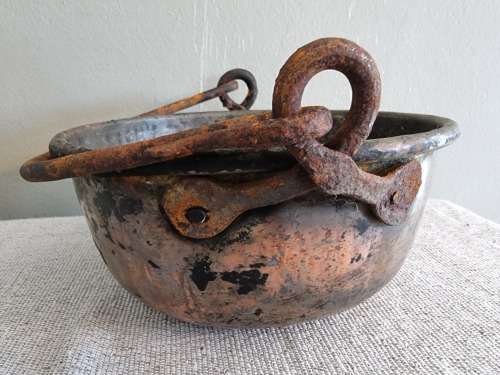 Antique Copper Jam Pot!!