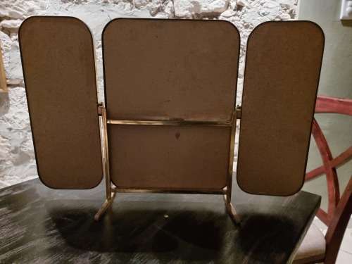 Trifold Brass Vanity Mirror!! Exceptional piece!! Very Rare!!