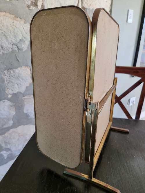 Trifold Brass Vanity Mirror!! Exceptional piece!! Very Rare!!