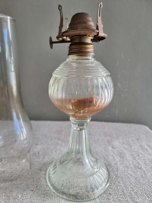 Stunning Vintage Paraffin Lamp and Flu.