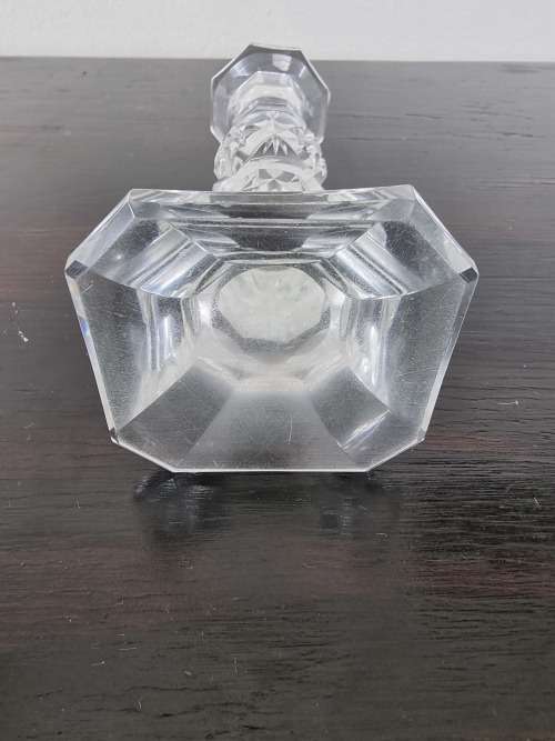 A Cut Glass Candle Stick Holder