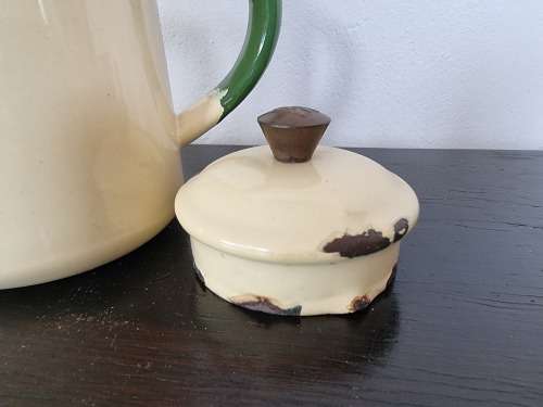 H & H Enamel Coffee Pot