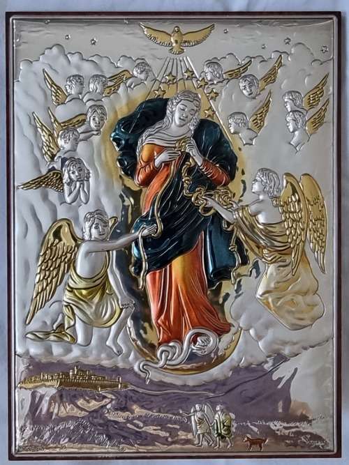Silver Religious Iconography Plaque