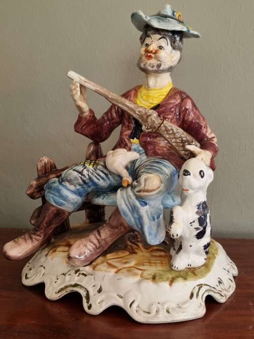 Capodimonte, Large Porcelain Figurine, Made in Italy.