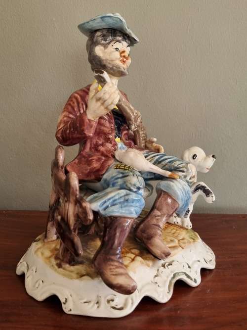 Capodimonte, Large Porcelain Figurine, Made in Italy.