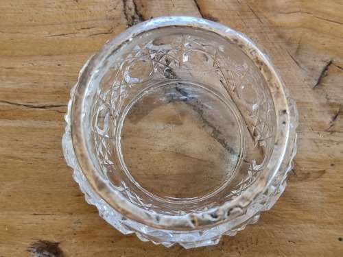 Sterling Silver and Cut Glass Salt