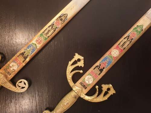 Two Ornamental Spanish Swords 58cm long.