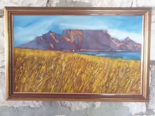 Adolfo McQue Large Acrylic on Canvas Framed.