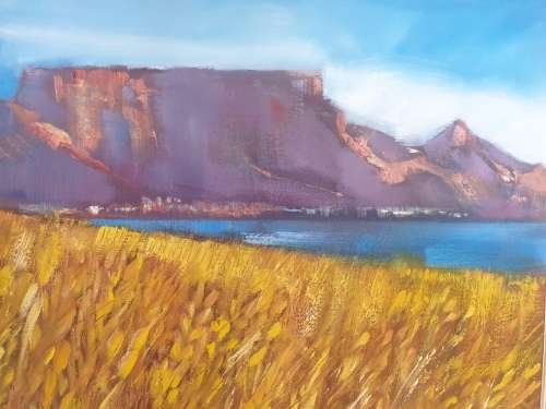 Adolfo McQue Large Acrylic on Canvas Framed.