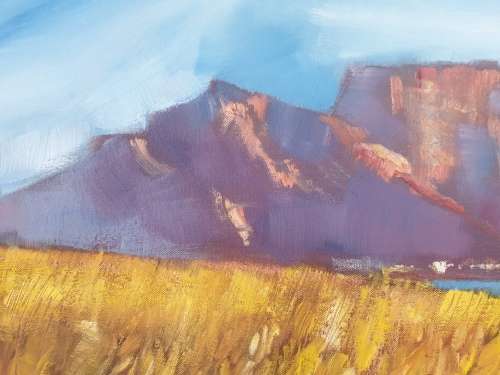 Adolfo McQue Large Acrylic on Canvas Framed.