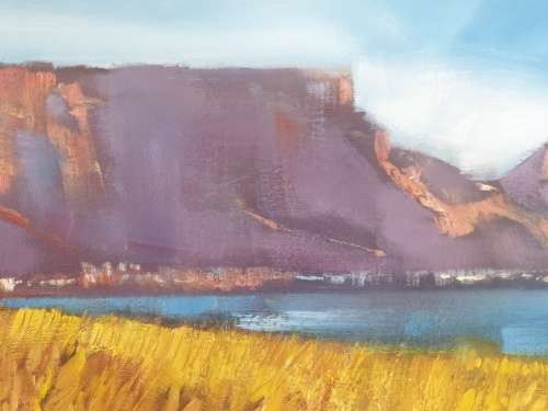 Adolfo McQue Large Acrylic on Canvas Framed.
