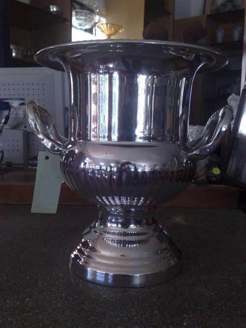 SILVER PLATED WINE COOLER 25CM H X 25 CM W