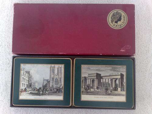 HARRODS LADY CLARE COASTERS BOXED SET OF SIX CRAZY R1!!!!