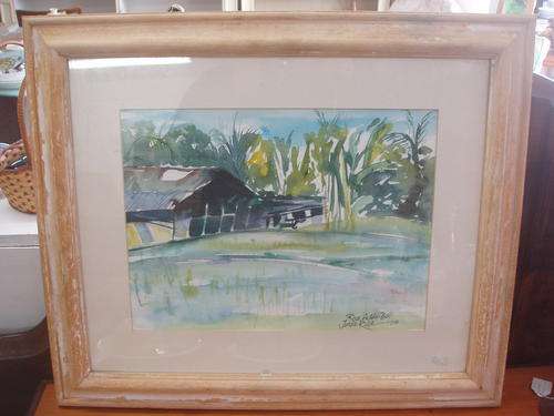 TERESA RABIE RICE FIELDS BALI ORIGINAL WATERCOLOR PAINTING