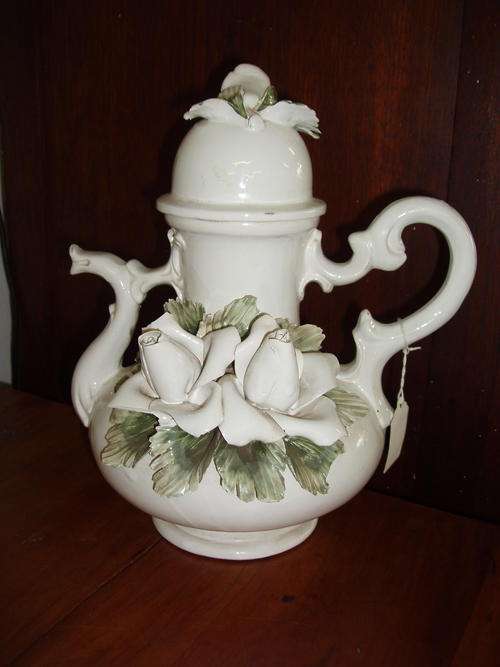 LARGE ORNAMENTAL PORCELAIN ITALIAN COFFEE POT
