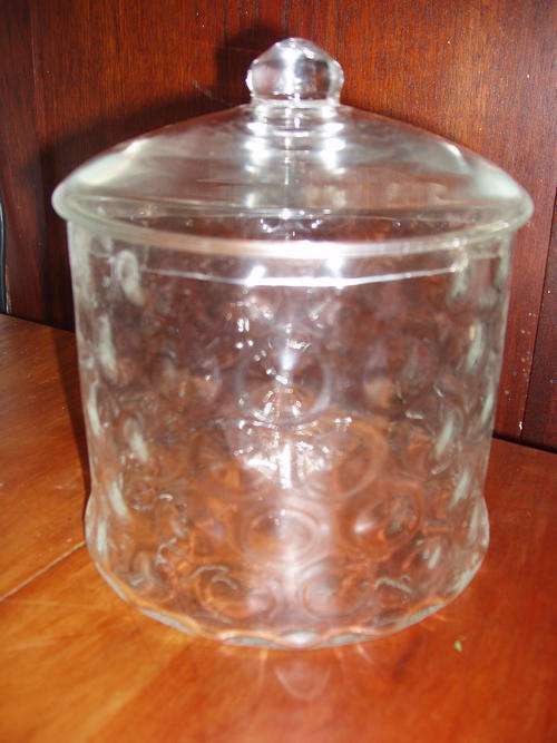 BEAUTIFUL GLASS JAR AND LID