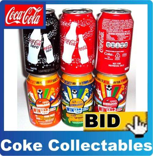 RSA Coca Cola Coke & Fanta & Sprite cans Collectable