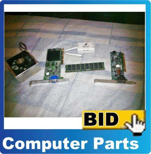 Computer Graphics card + Network cards + memory card + CUP fan + ADSL filter
