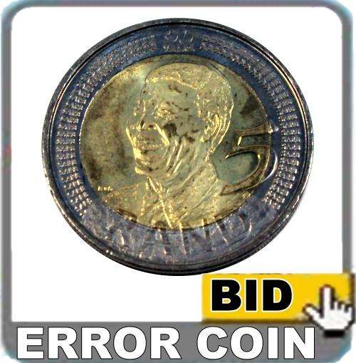 ( ERROR Coin ) UNC 2008 Mandela 90th R5. 100% Original & SEALED