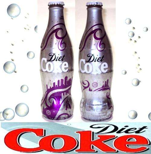 ( Glass Bottle ) UK Coca Cola COKE Diet / Merry X'mas