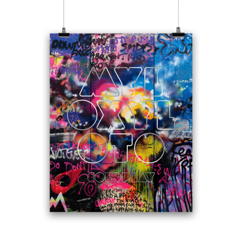 COLDPLAY - Lithograph (45 X 60 cm) FRAMED - ``MYLO XYLOTO`