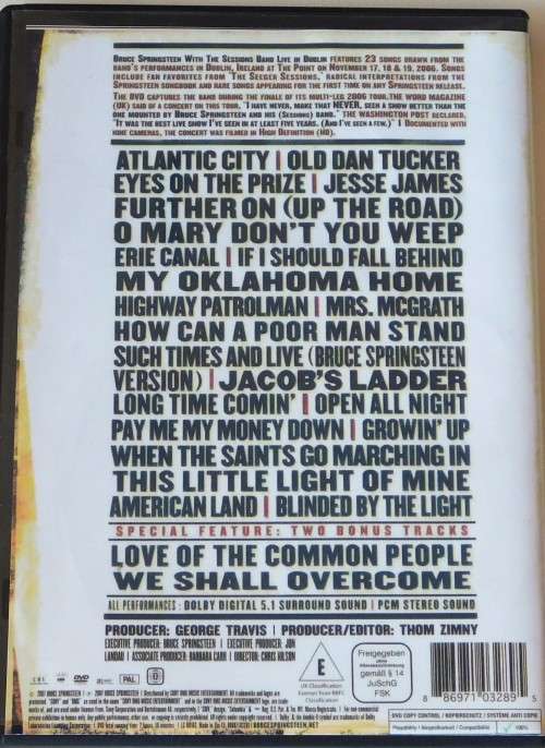 BRUCE SPRINGSTEEN -  Live In Dublin (DVD)