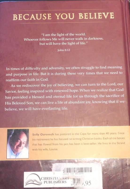 BECAUSE YOU BELIEVE (Daily Devotional) - Solly Ozrovech [Book]