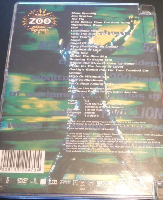 U2 -  ZOO (Live from Sydney [ DVD]