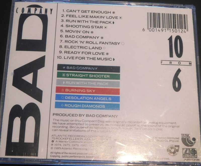 BAD COMPANY - 10 From 6 [CD]