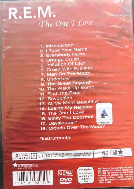 R.E.M - The One I Love [DVD]