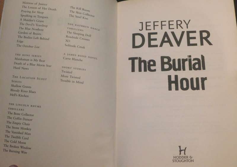 JEFFREY DEAVER - The Burial Hour - Lincoln Rhyme Thriller [CD]