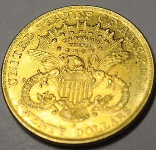 1896-S $20 LIBERTY HEAD GOLD COIN IN MINT STATE FROM SAN FRANCISCO MINT