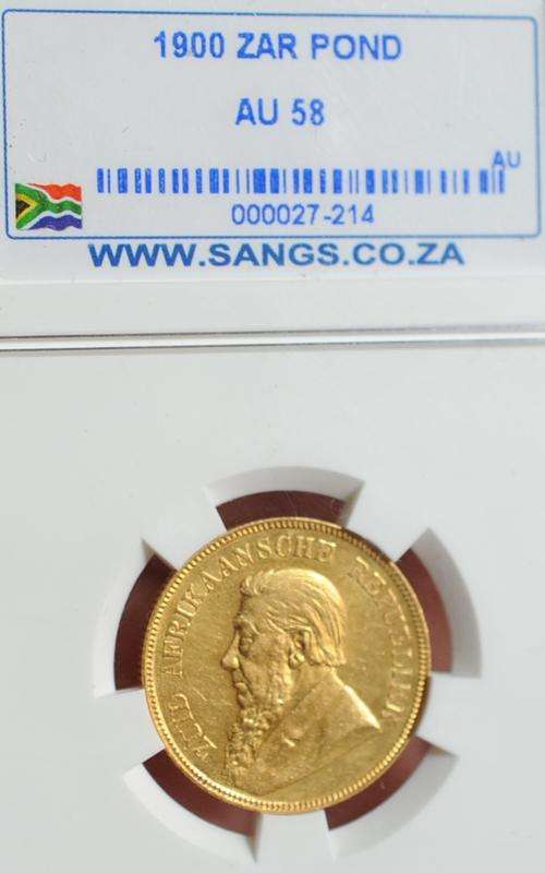 1900 GOLD KRUGER POND AU58 FULL OF LUSTRE NO RESERVE