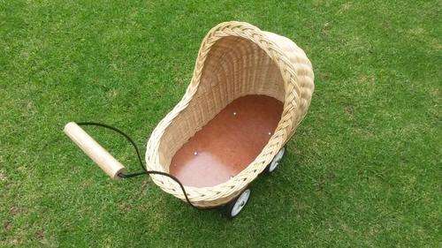 Awesome Wicker Cane Dolls Pram