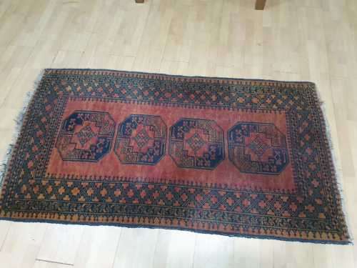 Baluch hand knotted Antique Persian carpet 195x103