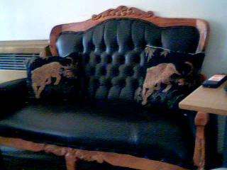 exquisite vicorian 2 sitter -hand decorated edges